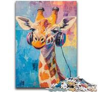 1000 Piece Jigsaw Puzzles for Adults & Teens Giraffe Art for And 14 Years And over Interesting Stress Reduction Gifts for Friends And Family 26x38cm