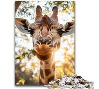 1000 Piece Jigsaw Puzzles for Adults & Teens Giraffe in The Forest for And 14 Years And over Impossible Game Christmas Birthday Gift 26x38cm
