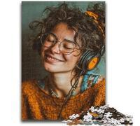 1000 Piece Jigsaw Puzzles for Adults & Teens Girl Listening to Music for And 14 Years And over Impossible Game Christmas Birthday Gift 26x38cm
