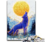 1000 Piece Jigsaw Puzzles for Adults & Teens Golden Animal Wolf 1000 Pieces for Adults,Fun Present & Activity for Home,Toy for Rainy Days (75x50cm)