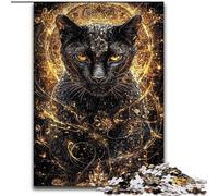 1000 Piece Jigsaw Puzzles for Adults & Teens Golden Black Leopard, for Educational Game Challenge Toy Unique Home Decor And Gifts (Size 26x38cm)