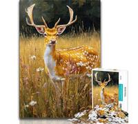 1000 Piece Jigsaw Puzzles for Adults & Teens Golden Deer,Challenging Game for Is Ideal As A Gift for The Whole Family (75x50cm)