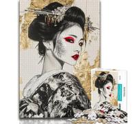 1000 Piece Jigsaw Puzzles for Adults & Teens Golden Geisha 1000 Pieces for Adults,Secret Santa Gifts for Age 14 Years Up (size 75x50cm)