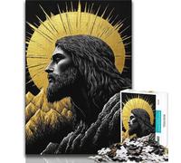 1000 Piece Jigsaw Puzzles for Adults & Teens Golden Jesus,Challenging Game for Is Ideal As A Gift for The Whole Family 38x26cm