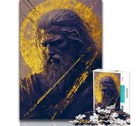 1000 Piece Jigsaw Puzzles for Adults & Teens Golden Jesus,Challenging Game Toys Wall Decoration Unique Birthday And Xmas Gifts (38x26cm)