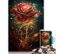 1000 Piece Jigsaw Puzzles for Adults & Teens Golden Line Rose, Games Toys Gift,is Ideal As Gifts for The Whole Family for And Age 14 38x26cm