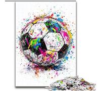 1000 Piece Jigsaw Puzzles for Adults & Teens Graffiti Football, Stress Reliever Difficult Challenge Secret Santa Gifts 50x75cm