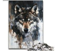 1000 Piece Jigsaw Puzzles for Adults & Teens Gray Wolf, Educational Games Home Decoration Is Ideal As A Gift for The Whole Family (Size 50x75cm)