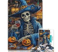 1000 Piece Jigsaw Puzzles for Adults & Teens Halloween Skeleton,Challenging Game for Is Ideal As A Gift for The Whole Family 50x75cm