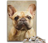 1000 Piece Jigsaw Puzzles for Adults & Teens Happy Bulldog Puzzles,is Ideal As Gifts for The Whole Family Suitable for And 14 (38x26cm)