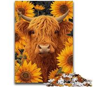 1000 Piece Jigsaw Puzzles for Adults & Teens Highland Cow Teenager Puzzles,Challenging Game for Is Ideal As A Gift for The Whole Family (38x26cm)