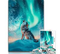 1000 Piece Jigsaw Puzzles for Adults & Teens Howling Wolf Teenager Jigsaw,Stress Reliever Staycation Kill Time Home Decoration Toys (size 38x26cm)