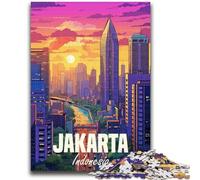 1000 Piece Jigsaw Puzzles for Adults & Teens Jakarta Indonesia Suitable for Ages 14 And Up Family Games Deal As Gifts for The Whole Family (size 50x70cm)