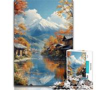 1000 Piece Jigsaw Puzzles for Adults & Teens Japanese Landscape 1000 Piece Jigsaw,for Challenging Toy Game And Family Play (size 75x50cm)