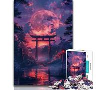 1000 Piece Jigsaw Puzzles for Adults & Teens Japanese Torii Gate 1000 Pieces for Adults,Secret Santa Gifts for Age 14 Years Up (size 38x26cm)