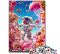 1000 Piece Jigsaw Puzzles for Adults & Teens Jellyfish Astronaut for And 14 Years And over Interesting Stress Reduction Gifts for Friends And Family 50x75cm