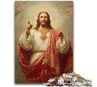 1000 Piece Jigsaw Puzzles for Adults & Teens Jesus Art for And 14 Years And over Interesting Stress Reduction Gifts for Friends And Family 26x38cm