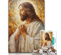 1000 Piece Jigsaw Puzzles for Adults & Teens Jesus Oil Painting 1000 Pieces for Adults,Secret Santa Gifts for Age 14 Years Up (size 38x26cm)