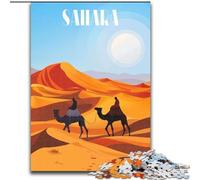 1000 Piece Jigsaw Puzzles for Adults & Teens Journey Through Sahara, Family Game for And Unique Home Decor And Gifts for Age 14 26x38cm