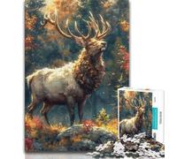 1000 Piece Jigsaw Puzzles for Adults & Teens Jungle Deer Puzzles for Teenagers,learning Educational for Is Ideal As A Gift for The Whole Family 75x50cm