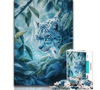 1000 Piece Jigsaw Puzzles for Adults & Teens Jungle Leopard 1000 Piece Puzzle,Birthday Present, Gifts, Wall Art for Ages 14+ (size 38x26cm)