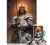 1000 Piece Jigsaw Puzzles for Adults & Teens King Knight Adult Jigsaw,Family Educational Games Home Decoration Gift 38x26cm
