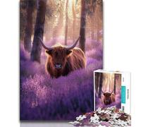 1000 Piece Jigsaw Puzzles for Adults & Teens Lavender Yak Teenager Puzzles,Learning Educational Toys Family Games Unique Birthday And Gifts (size 75x50cm)