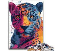 1000 Piece Jigsaw Puzzles for Adults & Teens Leopard Art Challenging Game And Family Play A Work of Art for Age 14 26x38cm