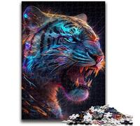 1000 Piece Jigsaw Puzzles for Adults & Teens Lightning Tiger for Ages 14 And over Fun Games Fun Activities at Home, Birthday Gifts, Travel Gifts 38x26cm