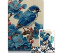 1000 Piece Jigsaw Puzzles for Adults & Teens Little Blue Bird 1000 Piece Puzzle,Birthday Present, Gifts, Wall Art for Ages 14+ (size 75x50cm)