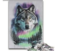 1000 Piece Jigsaw Puzzles for Adults & Teens Majestic Wolf,Stress Reliever Difficult Challenge Unique Home Decor And Gifts 50x75cm