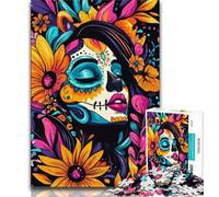 1000 Piece Jigsaw Puzzles for Adults & Teens Mexican Skull Adult Puzzles,Fun Games Wall Decoration Unique Birthday And Xmas Gifts (size 75x50cm)