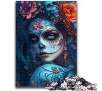 1000 Piece Jigsaw Puzzles for Adults & Teens Mexican Skull Girls for Ages 14 And over Fun Games Fun Activities at Home, Birthday Gifts, Travel Gifts 38x26cm