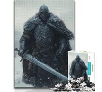 1000 Piece Jigsaw Puzzles for Adults & Teens Mighty Medieval Knight Teenager Jigsaw,Stress Reliever Staycation Kill Time Home Decoration Toys (size 38x26cm)