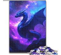 1000 Piece Jigsaw Puzzles for Adults & Teens Moon Purple Dragon Help The Brain Exercise Addictive Toys to Cultivate Patience Artists Collection, Fine Art (size 26x38cm)