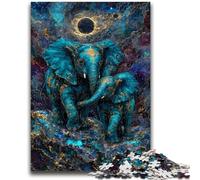 1000 Piece Jigsaw Puzzles for Adults & Teens Mysterious Elephant for And 14 Years And over Interesting Stress Reduction Gifts for Friends And Family 26x38cm