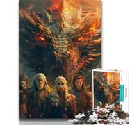 1000 Piece Jigsaw Puzzles for Adults & Teens Mysterious Flying Dragon,Challenging Game Toys for Is Ideal As A Gift for The Whole Family 38x26cm