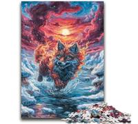 1000 Piece Jigsaw Puzzles for Adults & Teens Mysterious Fox for Ages 14 And over Fun Games Fun Activities at Home, Birthday Gifts, Travel Gifts 38x26cm