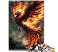 1000 Piece Jigsaw Puzzles for Adults & Teens Mysterious Phoenix Stress Reliever Difficult Challenge Every Piece Is Unique - Challenging Family Fun Game 38x26cm