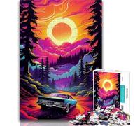1000 Piece Jigsaw Puzzles for Adults & Teens Neon Car in Nature Teenager Jigsaw,Stress Reliever Staycation Kill Time Home Decoration Toys (size 75x50cm)