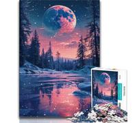 1000 Piece Jigsaw Puzzles for Adults & Teens Neon Winter Nature 1000 Pieces for Adults,Secret Santa Gifts for Age 14 Years Up (size 75x50cm)