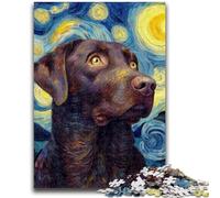 1000 Piece Jigsaw Puzzles for Adults & Teens Night Sky Labrador 1000 Pieces for Adults,Fun Present & Activity for Home,Toy for Rainy Days (75x50cm)