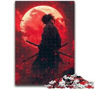 1000 Piece Jigsaw Puzzles for Adults & Teens Ninja Under The Blood Moon Educational Stress Relief Toy Secret Santa Gifts for Age 14 50x75cm