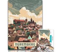 1000 Piece Jigsaw Puzzles for Adults & Teens Nuremberg,Stress Reliever Staycation Kill Time Enhance Love between Couples (38x26cm)