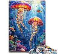 1000 Piece Jigsaw Puzzles for Adults & Teens Ocean Jellyfish Challenging Game And Family Play A Work of Art for Age 14 26x38cm