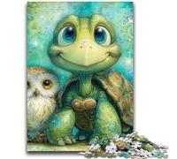 1000 Piece Jigsaw Puzzles for Adults & Teens Owl And Turtle Puzzles for Adults,Learning Educational Toys Family Games Unique Birthday And Gifts (75x50cm)