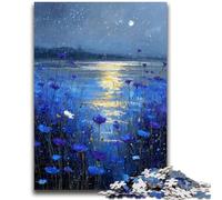 1000 Piece Jigsaw Puzzles for Adults & Teens Painting of Cornflowers Challenging Game And Family Play A Work of Art for Age 14 26x38cm