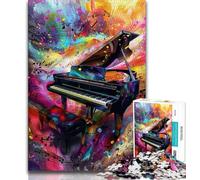 1000 Piece Jigsaw Puzzles for Adults & Teens Piano Oil Painting 1000 Pieces for Adults,Secret Santa Gifts for Age 14 Years Up (size 38x26cm)
