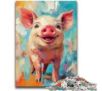 1000 Piece Jigsaw Puzzles for Adults & Teens Pig Baby Painting Adult Jigsaw,Family Educational Games Home Decoration Gift (50x75cm)