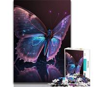1000 Piece Jigsaw Puzzles for Adults & Teens Pink Purple Butterfly 1000 Piece Puzzle,family Fun Games Is Ideal As A Gift for The Whole Family (size 38x26cm)